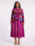"Kipepeo" Long Sleeve Midaxi Dress