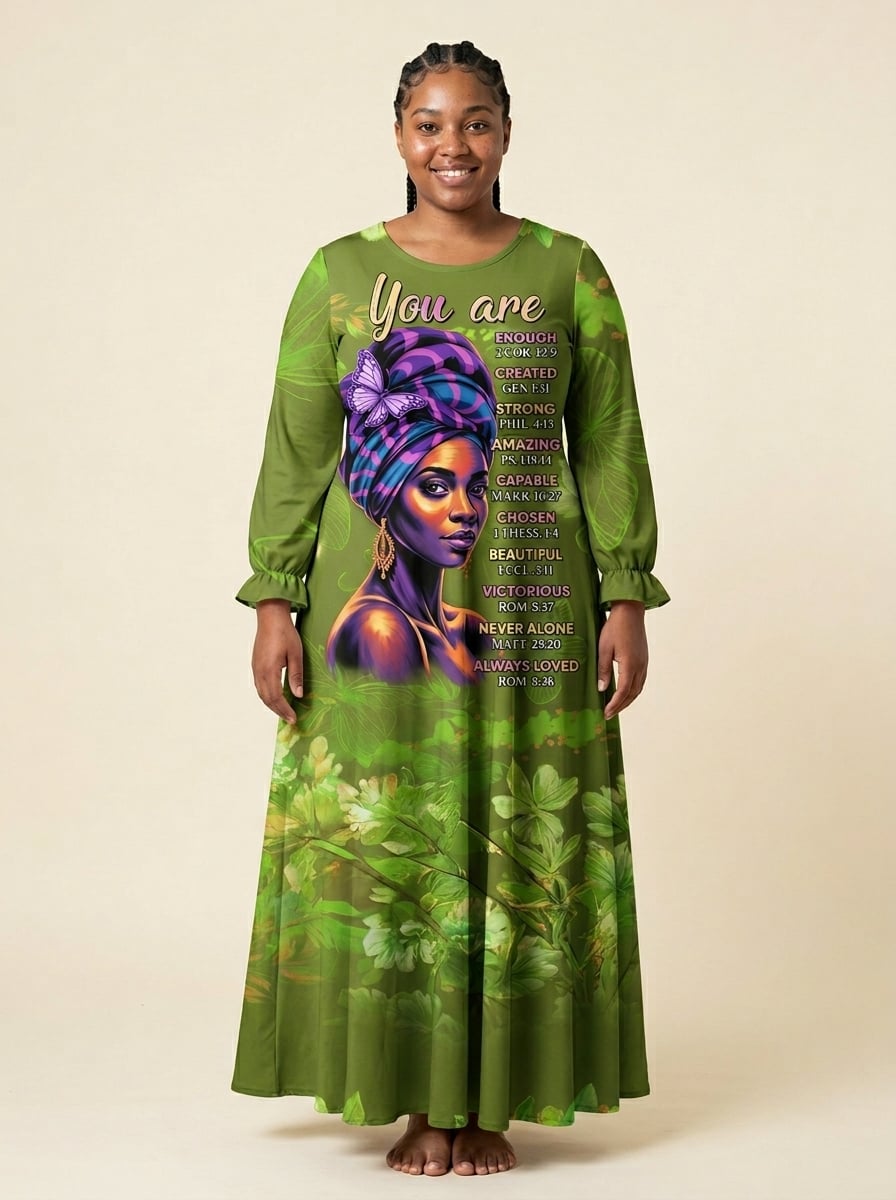 Green Orchid Long Maxi Dress & Leggings Deal