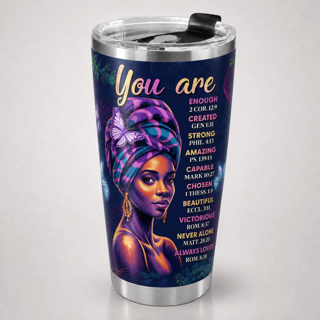 Blue Orchid Tumbler — front view, studio