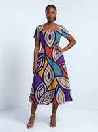"Johari" Sweetheart Midi Dress