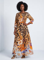 "Madoa" Long Sleeve Maxi Dress