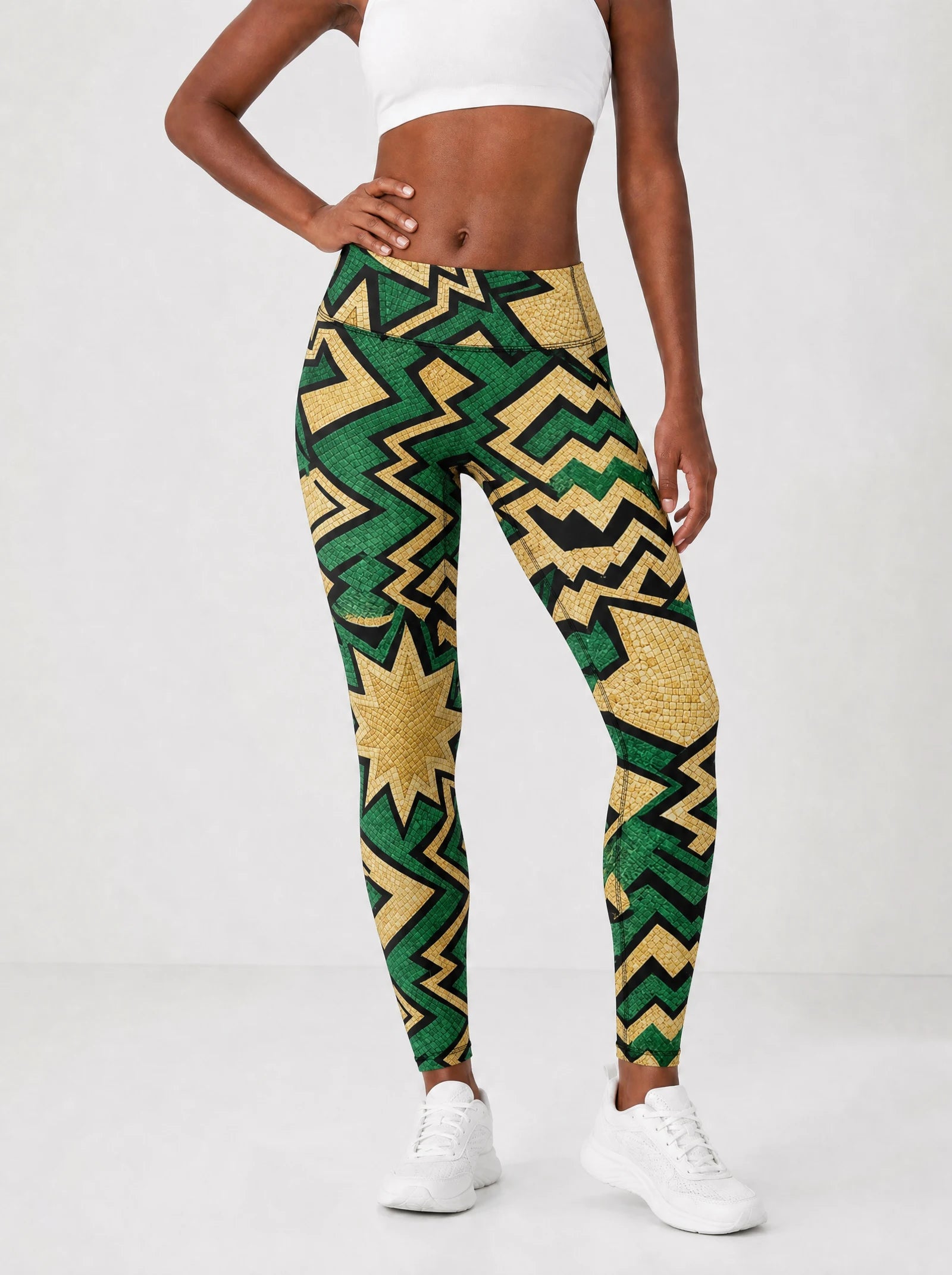 Emerald Sheba Leggings — front view on model