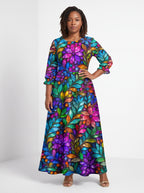 "Upinde" Long Sleeve Maxi Dress