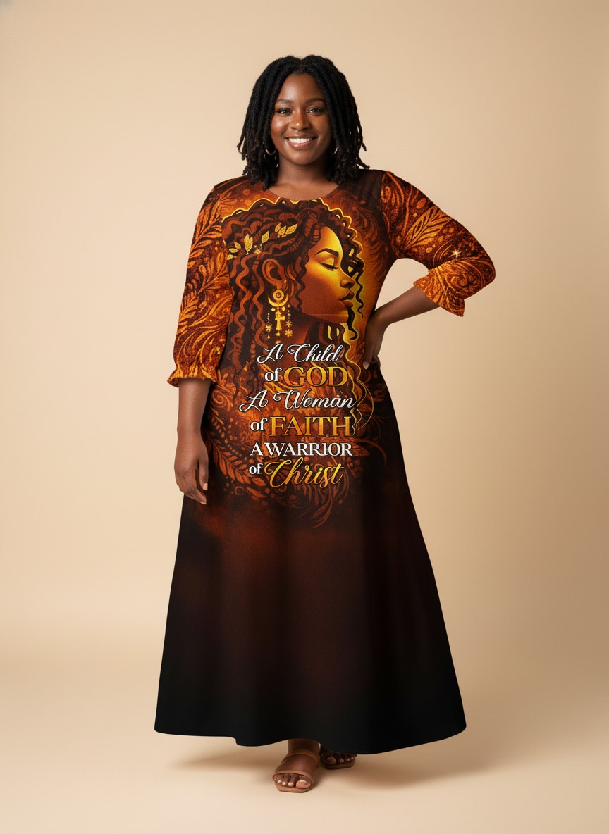 "Amara" Long Sleeve Maxi Dress