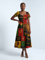"Kumbuka" Sweetheart Midi Dress