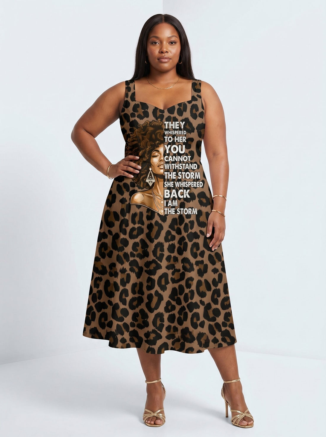 "Unstoppable" Brown Leopard Corset Dress