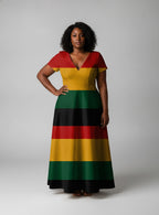 "Accra" Short Sleeve Maxi Dress