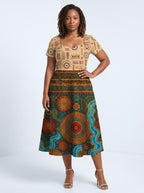 "Mto" Sweetheart Midi Dress