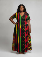 "Watu" Short Sleeve Maxi Dress