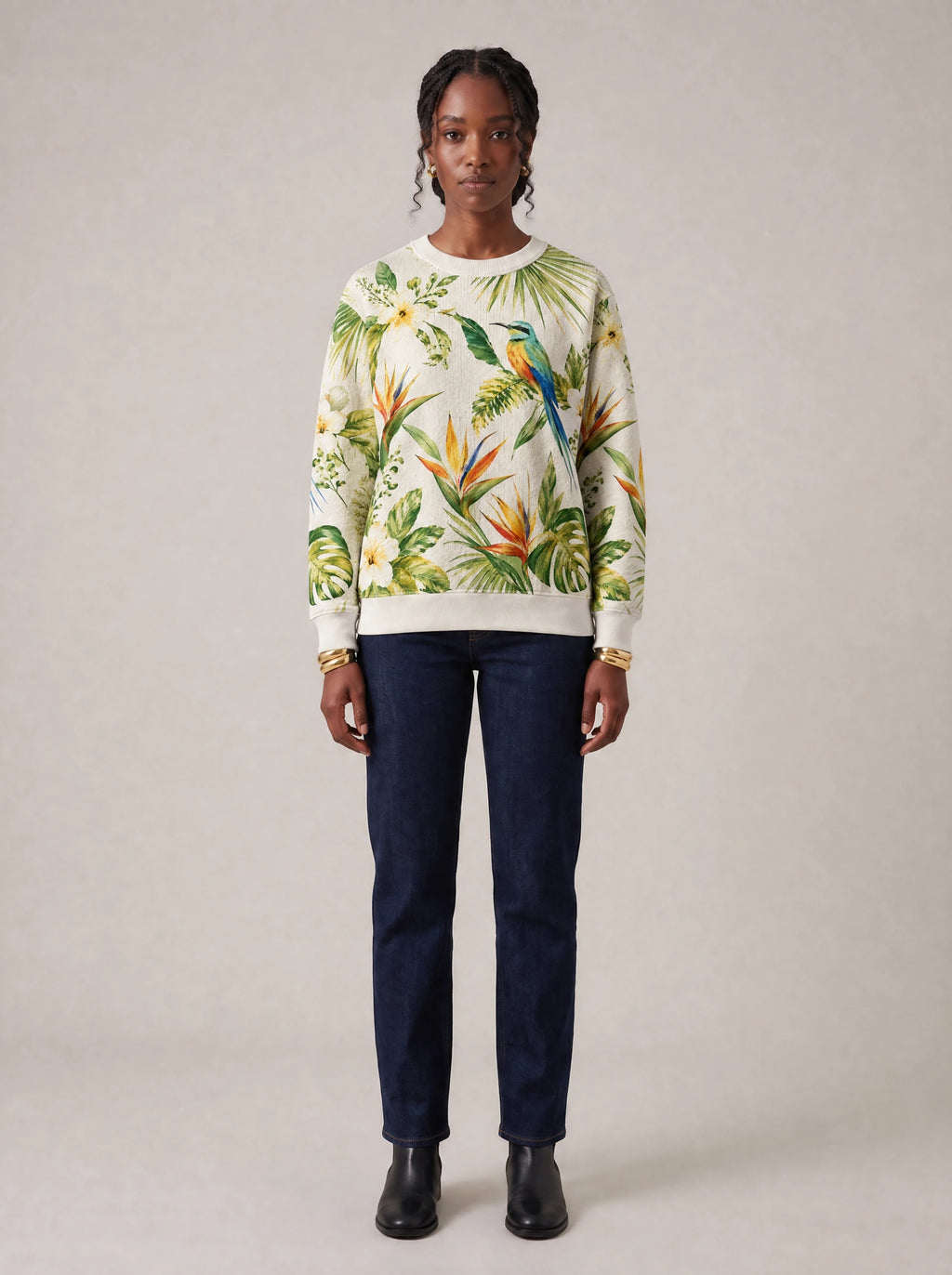 "Ndege" Sweatshirt — front view on model