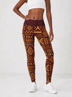 Mudcloth Leggings — front view on model