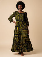 "Lamu" Long Sleeve Maxi Dress