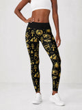 "Nefertiti" Black Gold Leggings