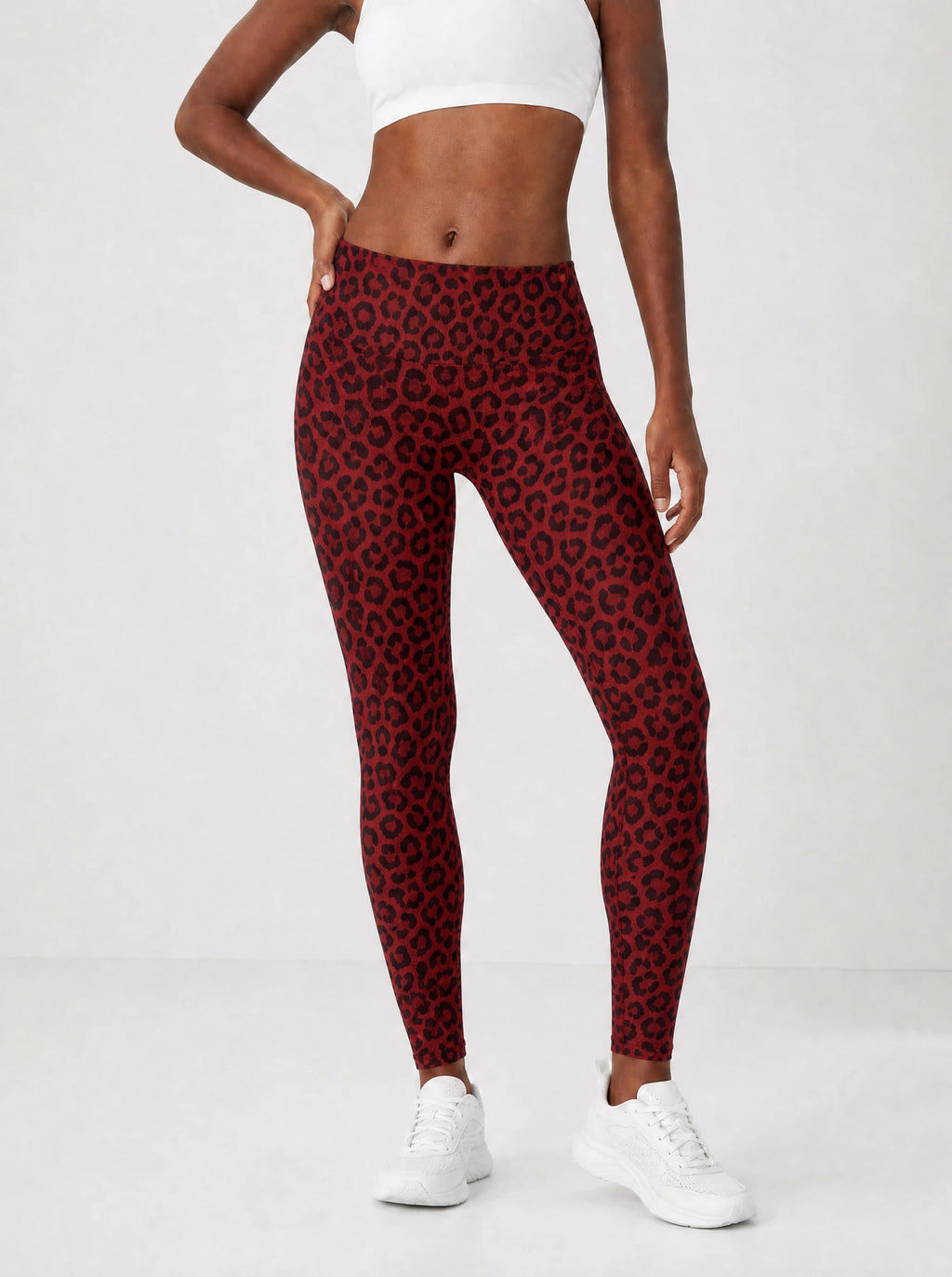 "Imani" Rouge Leggings — front view on model