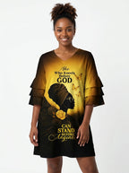 "Selah" Stacked Ruffle Sleeve Dress