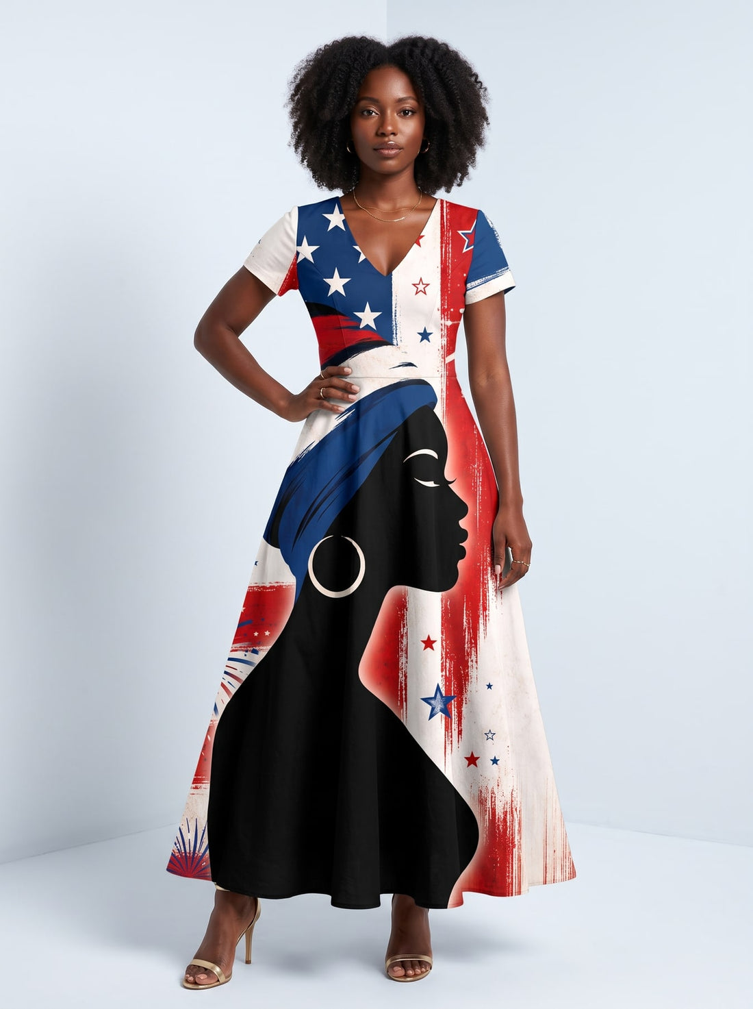"Glory" Short Sleeve Maxi Dress
