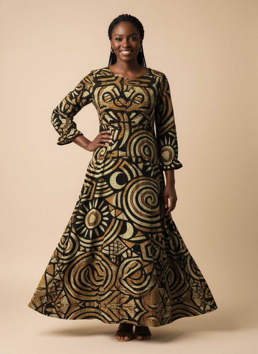 Sahara Long Sleeve Maxi Dress