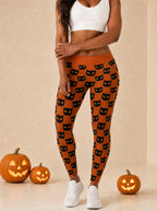 "Paka" Halloween Leggings — front view on model