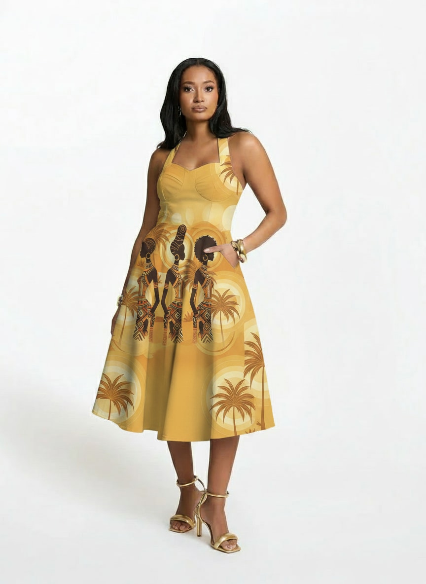 Ancestral Flame Corset Dress