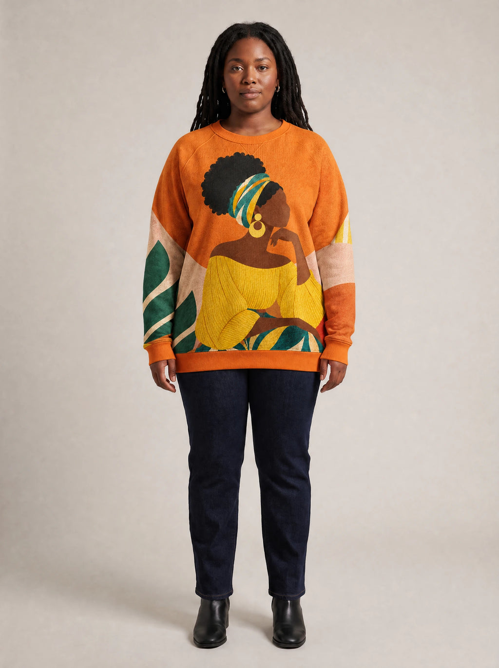 "Machungwa" Sweatshirt — front view on model