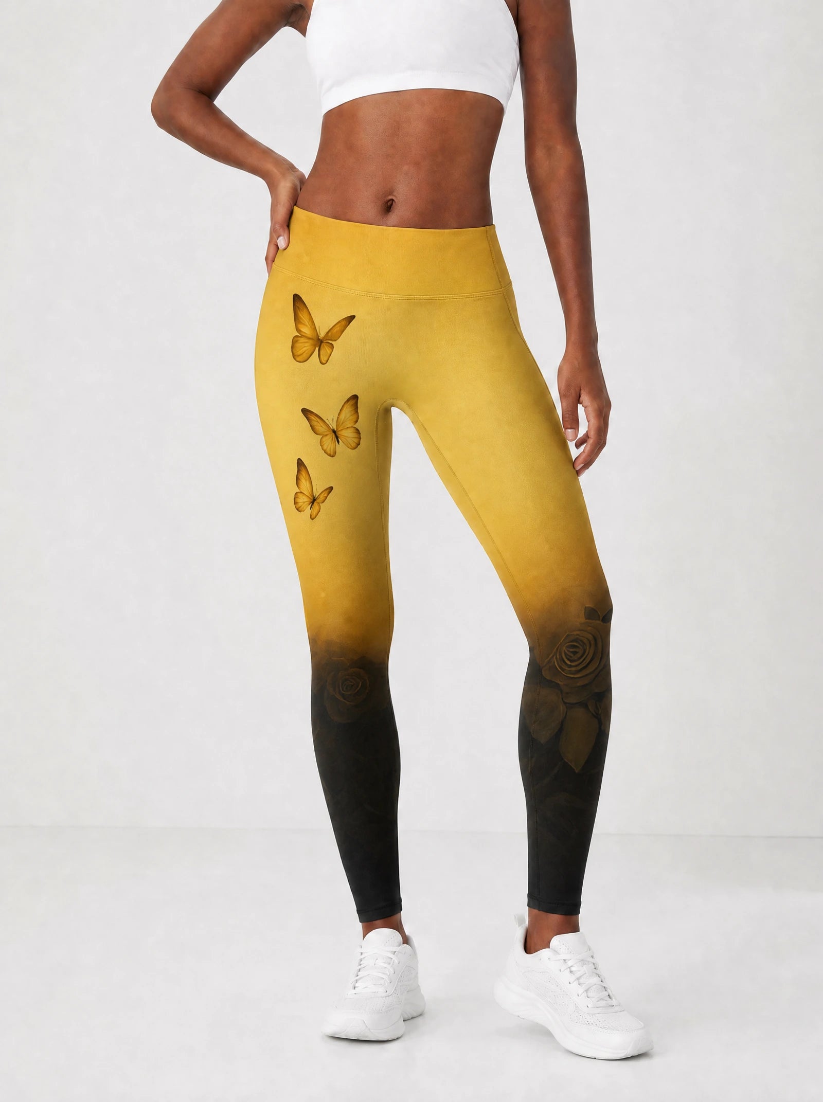 "Imani" Amber Leggings — front view on model
