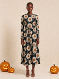 "Cheka" Halloween Long Sleeve Midaxi Dress