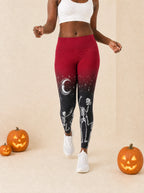 "Mwezi" Halloween Leggings — front view on model