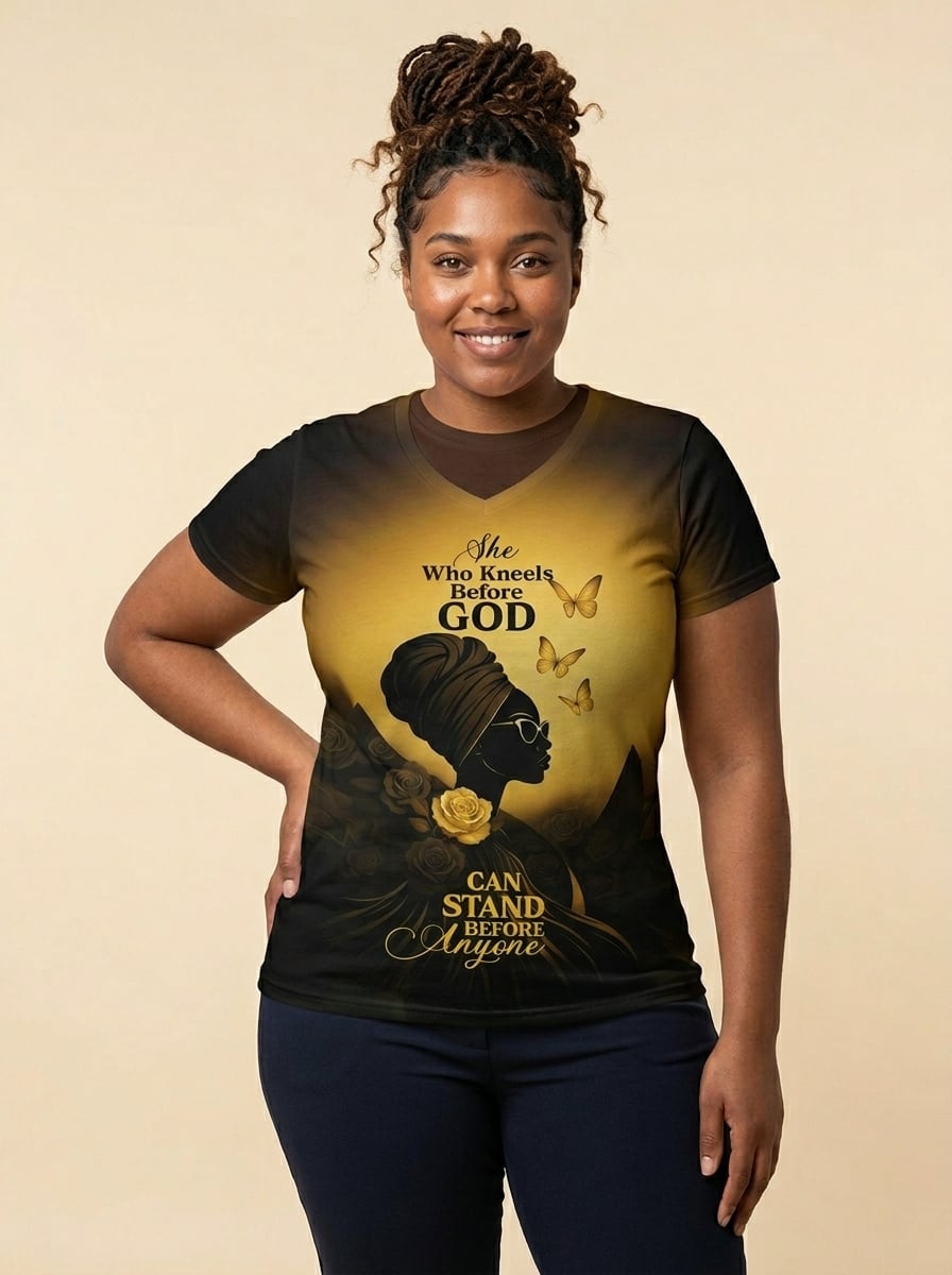 "Selah" V-Neck T-Shirt