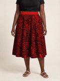 "Shaka Burgundy" Twirl Skirt