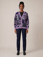 "Lavenda" Cardigan — front view on model