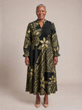 "Pualani" Long Puff Sleeve Dress