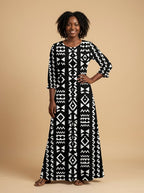 "Kuba" Long Sleeve Maxi Dress