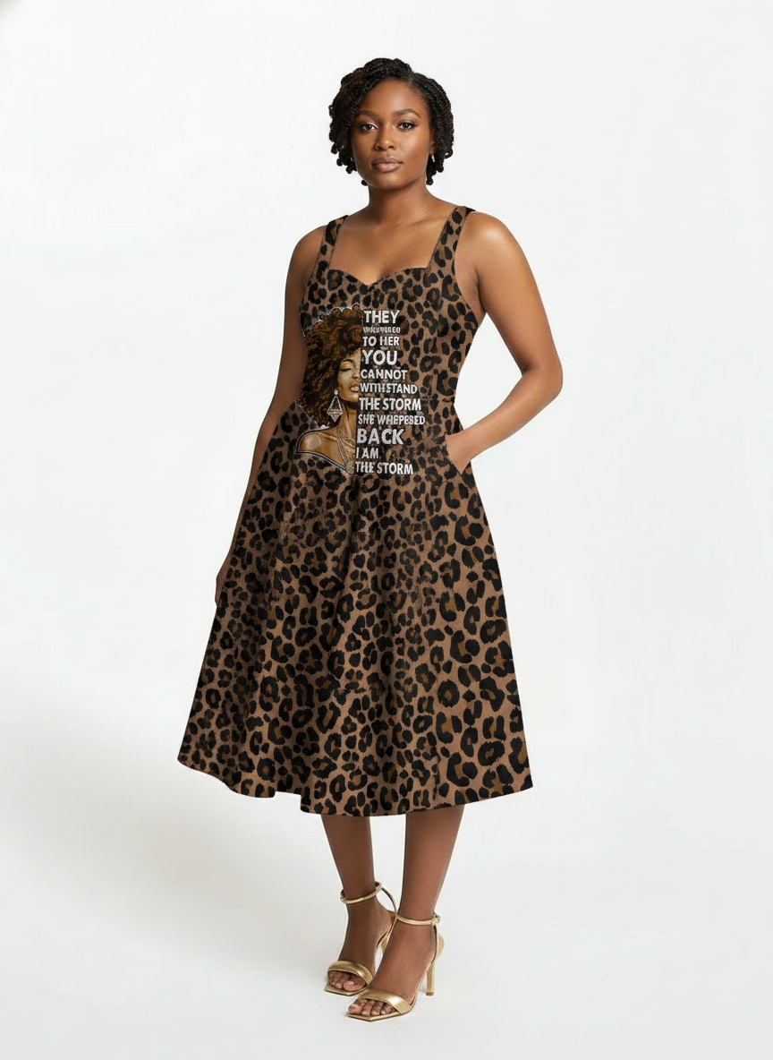 "Unstoppable" Brown Leopard Corset Dress