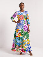 "Kisiwa" Long Sleeve Maxi Dress
