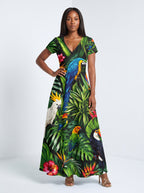 "Manyoya" Short Sleeve Maxi Dress