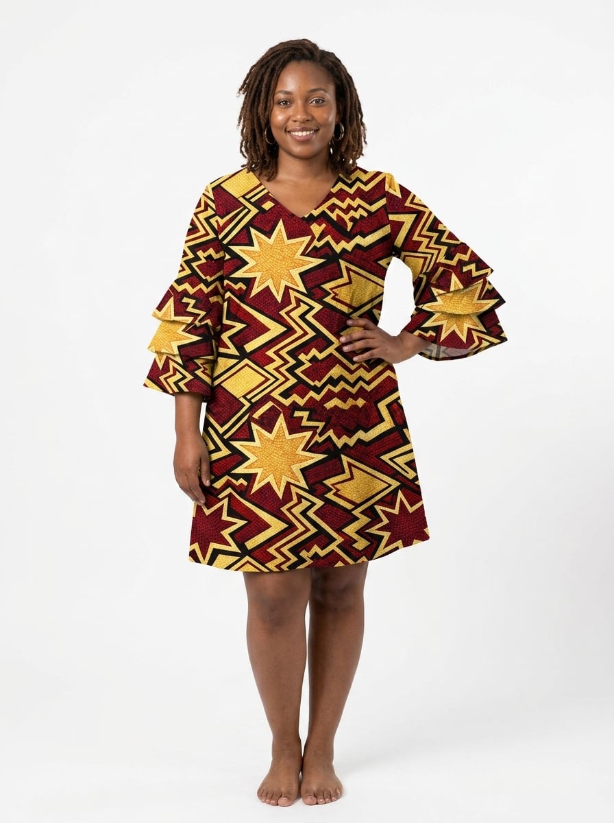 Burgundy Sheba Stacked Ruffle Dress & Leggings Deal