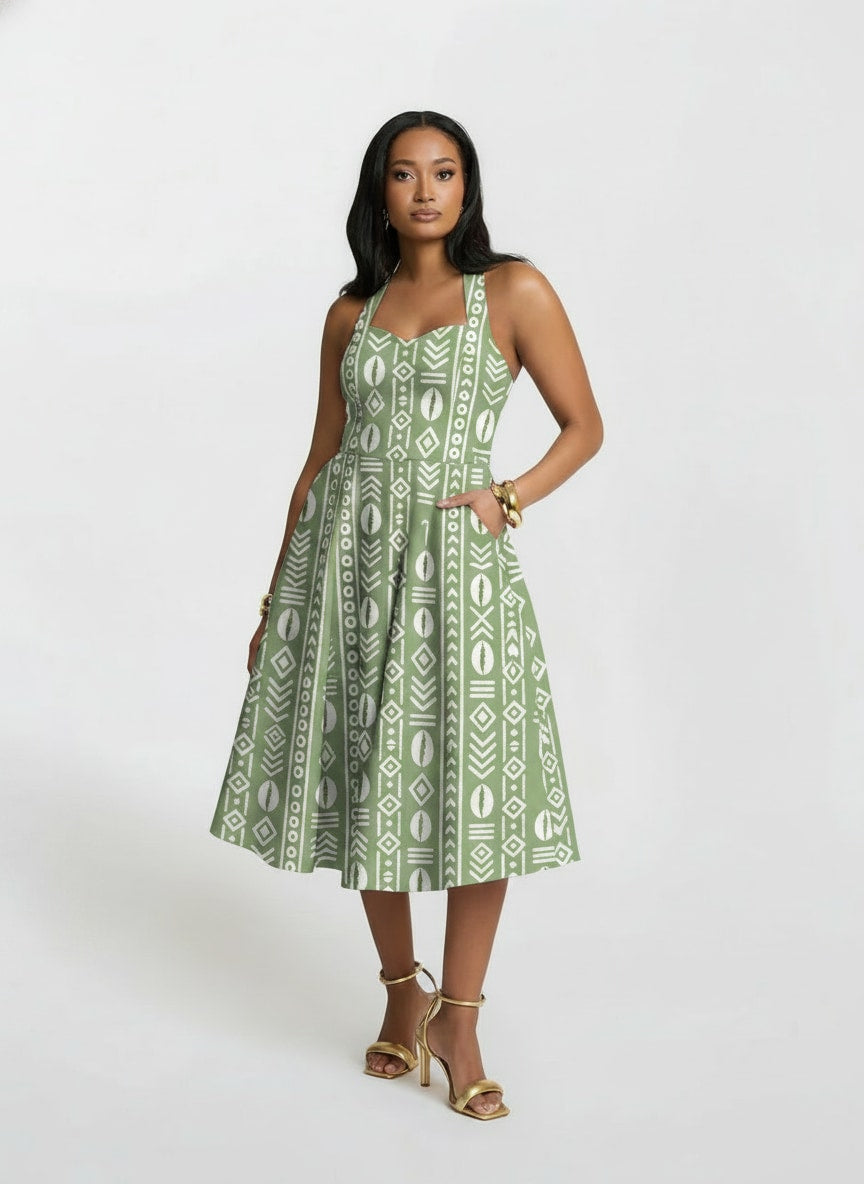 Oshun Verde Corset Dress