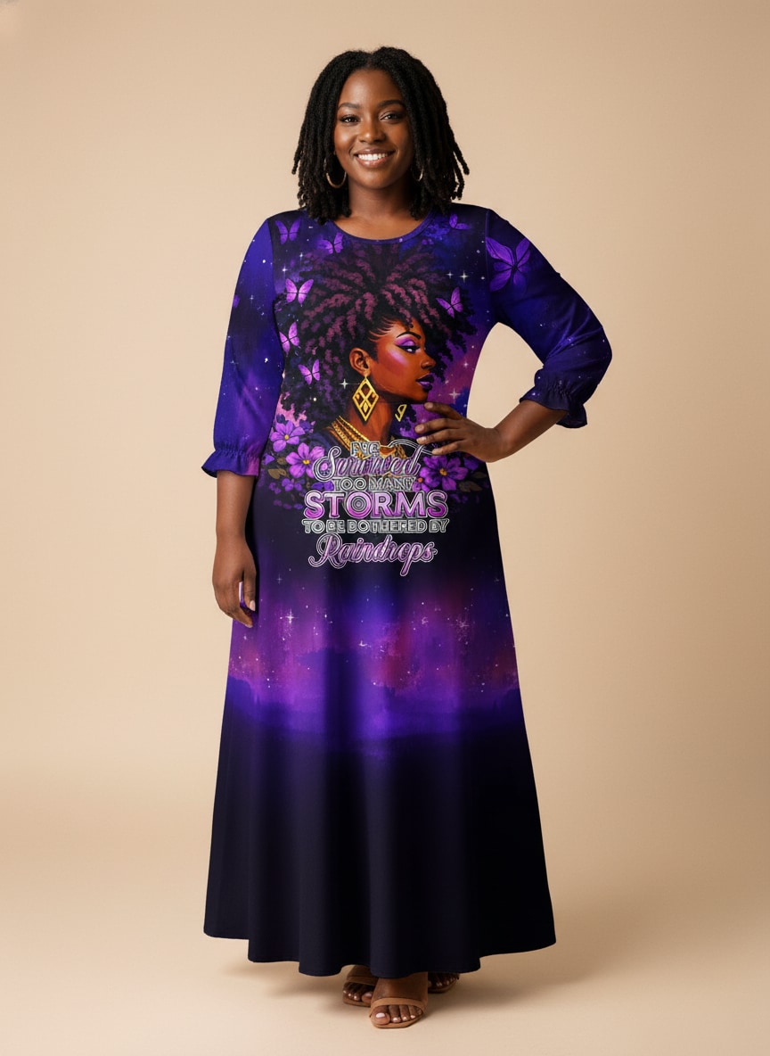 Storm Long Sleeve Maxi Dress