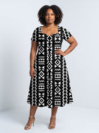 "Kuba" Sweetheart Midi Dress