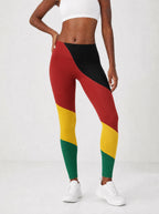 Black History Leggings — front view on model