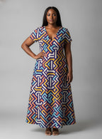 "Njia" Short Sleeve Maxi Dress