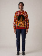 "Mavazi" Sweatshirt — front view on model