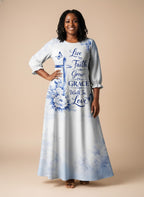 "Neema" Long Sleeve Maxi Dress
