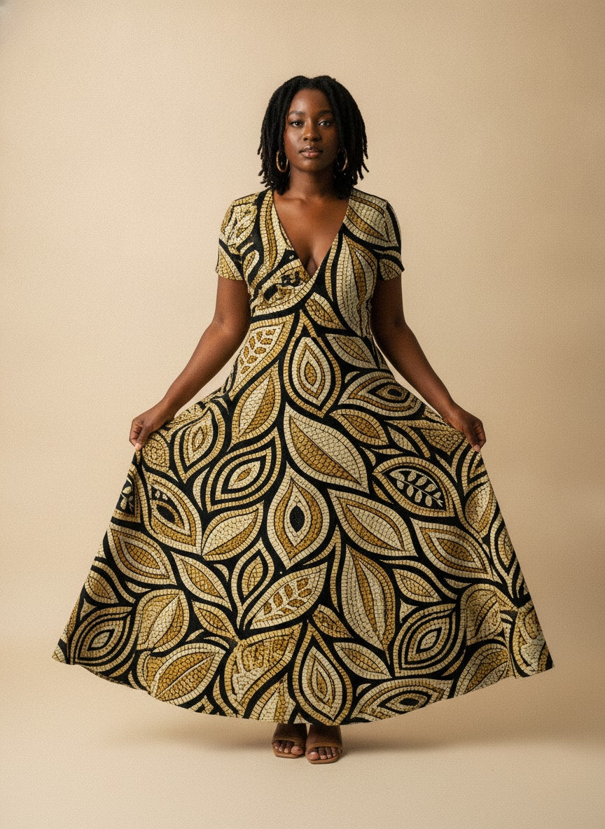 Ashanti Short Sleeve Maxi Dress