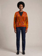 "Viraka" Cardigan — front view on model