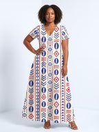 "Uhuru" Short Sleeve Maxi Dress