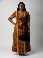 "Melanin Radiance" Short Sleeve Maxi Dress