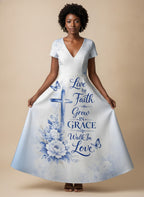 "Neema" Short Sleeve Maxi Dress Promo