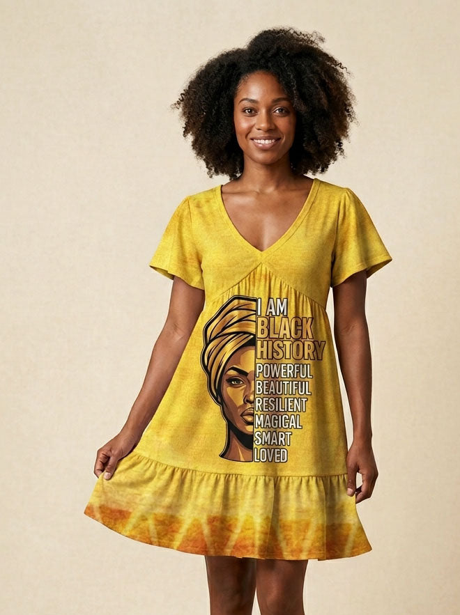 I am Black History Floral Dress
