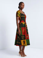 "Kumbuka" Sweetheart Midi Dress